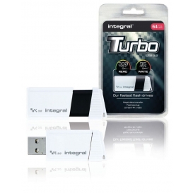 More about Integral 64GB USB3.0 DRIVE TURBO WHITE UP TO R-400 W-80 MBS, 64 GB, USB Typ-A, 3.2 Gen 1 (3.1 Gen 1), 400 MB/s, Dia, Weiß