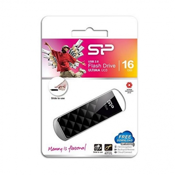 Silicon Power Ultima U03 16 GB, USB 2.0, Schwarz