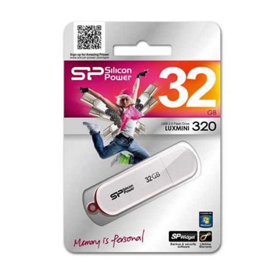 Silicon Power LuxMini 320 32GB 32GB, USB 2.0, Weiß