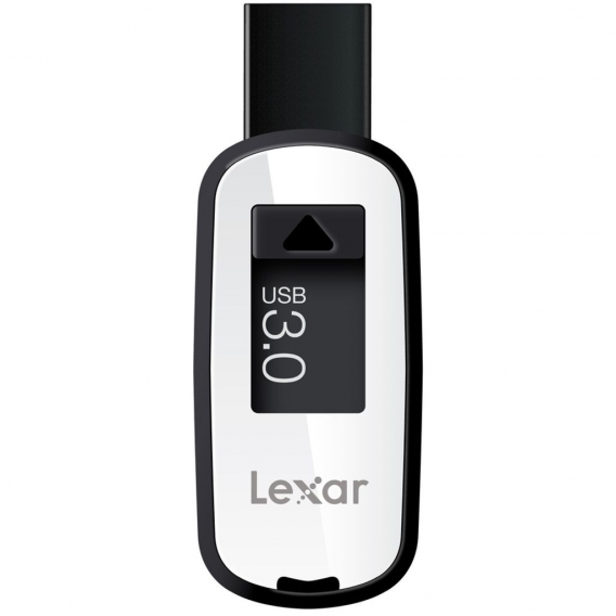 Lexar JumpDrive S23 128GB, 128 GB, USB 3.0 (3.1 Gen 1), Typ A, 100 MB/s, Schwarz, Weiß