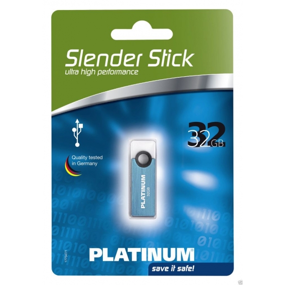 Platinum Slender Speicherstick 32GB USB 2.0 blau