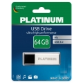 Platinum ALU USB-Stick 64 GB USB 3.0 USB-Flash-Laufwerk - moderner Speicher-Stick aus Aluminium - inkl. Schutzkappe in schwarz