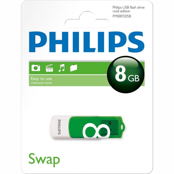 Philips USB 2.0 Stick 8GB, Vivid Edition, we-grn