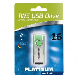 More about Platinum TWS USB-Stick 16 GB USB 2.0 USB-Flash-Laufwerk - Speicher-Stick in neon grün-silber inkl. Öse zur Befestigung am Schlüs