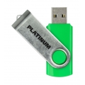 Platinum TWS USB-Stick 16 GB USB 2.0 USB-Flash-Laufwerk - Speicher-Stick in neon grün-silber inkl. Öse zur Befestigung am Schlüs