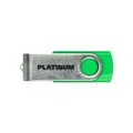 Platinum TWS USB-Stick 16 GB USB 2.0 USB-Flash-Laufwerk - Speicher-Stick in neon grün-silber inkl. Öse zur Befestigung am Schlüs