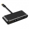 [Verbesserte] USB C Hub Adapter, 5-in-1 USB C Adapter mit 4K USB C zu HDMI, Ethernet Port, für Laptop Notebook PC