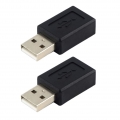 2 Stücke USB zu Micro USB Adapter Konverter, Schwarz Farbe