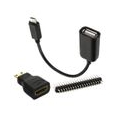 Mini HDMI Stecker Auf HDMI Buchse Micro USB GPIO Für Raspberry Pi Zero Black