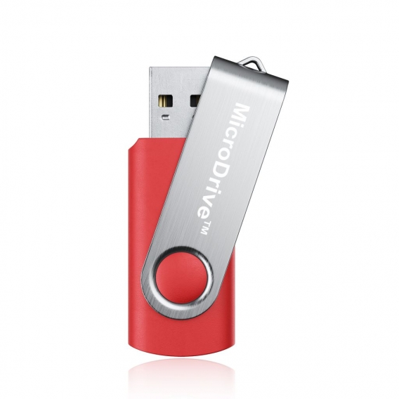 4GB USB 2.0 Stick Flash USB Drive Swivel USB Flashdrive Speicherstick Memorystick Farbe: Rot