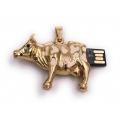 Onwomania Stier Sternzeichen Groß golden Metall Funny USB Stick 8 GB USB 2.0