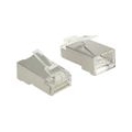 Delock 86454 - RJ-45 - Transparent - Polycarbonat - Cat6 - U/FTP (STP) - Gold