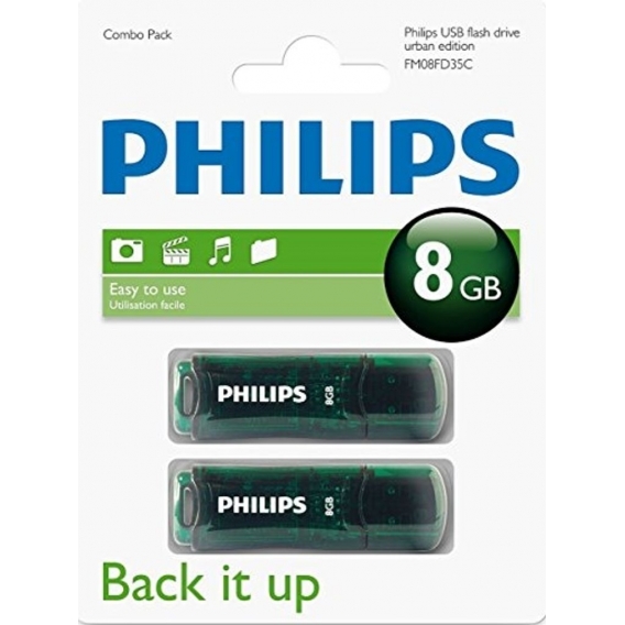 Philips FM08FD35C/10 2PACK 8 GB USB 2.0 Stick, 2er Pack