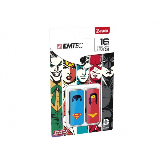 EMTEC Super Heroes M700 - USB-Flash-Laufwerk - 16 GB - USB 2.0 (Packung mit 2)