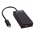 V7 USB-Videoadapter USB-C (m) auf RJ45 (f), schwarz, Schwarz, China, CE, FCC, 70 mm, 190 mm, 10 mm