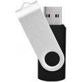 USB-Speicherstick (8 GB, USB 2.0, schwenkbar, 10 x abnehmbare weiße Etiketten