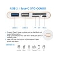 USB C Micro SD/MMC/SD Card Reader + USB 3.0 Typ A Power) Laden Port Hub Adapter, sourceton USB C bis SuperSpeed-USB, TF Micro SD