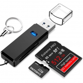 More about USB 3.0 Kartenleser, Hochgeschwindigkeits  SD / Micro SD Kartenleser  unterstützt SD / Micro-SD / TF / SDHC / SDXC / MMC - kompa
