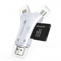 4 in 1 Externer Kartenleser USB Micro SD & TF Kartenleser Adapter für iPhone / IPad Mac / Android / Windows PC