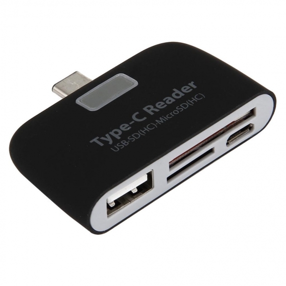 4in1 USB-C Typ-C 3.1 OTG Adapter + Kartenleser Micro USB SD microSD Kartenlesegerät  Adapter Connection Kit für Apple MacBook Pr