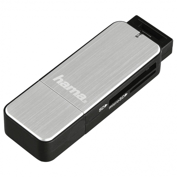 Hama USB 3.0 Multikartenleser SD/microSD Alu schwarz/silber