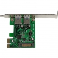 StarTech.com 2 Port PCI Express SuperSpeed USB 3.0 Schnittstellenkarte mit UASP - SATA Strom, PCIe, USB 3.2 Gen 1 (3.1 Gen 1), N