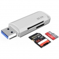 USB 3.0 Kartenleser SD Kartenleser Micro SD Kartenleser Kartenleser mit gleichzeitigem Lesen von 2 Kartensteckplätzen SD Adapter