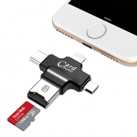 More about SD Card Reader, 4 in 1 TF/SD Kartenleser USB Kartenlesegerät Kompatibel mit Alle Smartphones Android Type- C Phones Mit OTG-Funk