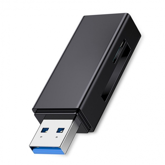 USB 3.0 SD / TF-Speicherkartenleser, 2 Steckplätze, Kartenleser für SDXC, SDHC, SD, MMC, RS-MMC, Micro-SDXC, Micro-SD, Micro-SDH