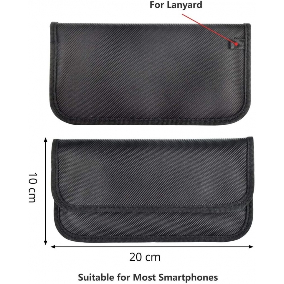 2 x RFID Signalblocking Tasche | 5 x RFID-Kreditkartenhüllen, Keyless Go Schutz Autoschlüssel, Faraday-Tasche für Handy Strahlen
