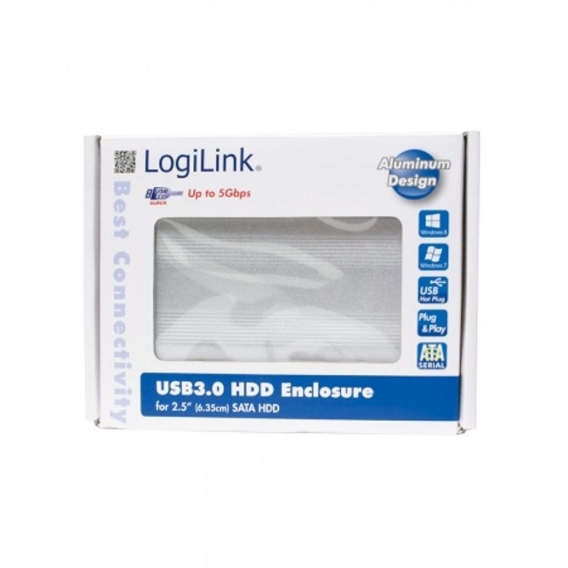 LogiLink Festplattengehäuse 2,5 Zoll S-ATA USB 3.0 Alu