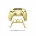 Obere Unterseite Gehäuseabdeckung Rahmen Griff Gehäuse Gehäuse Schale DIY Ersatzteil in Gold für PS5-Controller-Zubehör