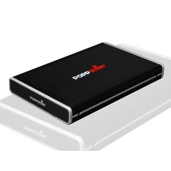 Poppstar SE15 SATA Festplattengehäuse (9,5mm/2,5") One Touch Backup