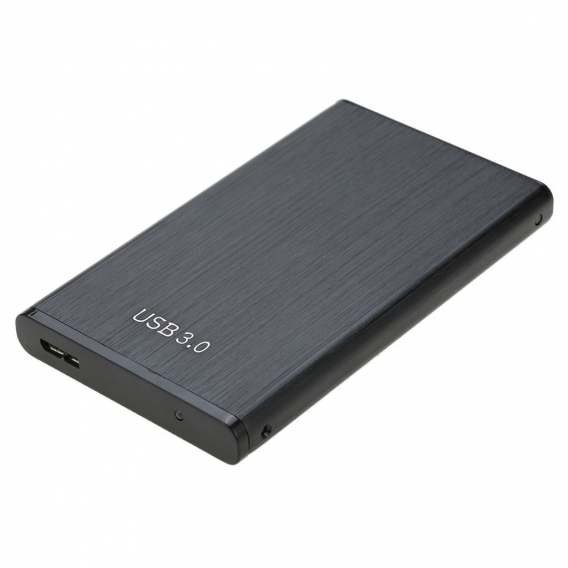 6Gbps 2.5'' SATA to USB3.1 SSD HDD Case High-speed Hard Disk Enclosure Aluminum Alloy HDD Caddy with USB Cable Black