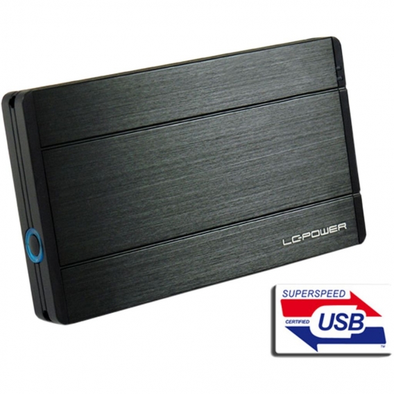 LC-Power 2,5' SATA Festplatten / SSD Gehäuse Aluminium USB 3.0 LC-25U3 schwarz