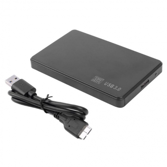 Tragbare 5 Gbit / s USB 3.0 2,5 Zoll SATA externe Festplatte HDD SSD Case Box fuer PC Schwarz