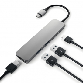 More about Satechi USB3.0 Typ C Stecker auf 1x HDMI 2x USB Typ A Hub Adapter space grau