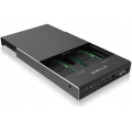 ICY BOX IB-2812CL-U3 - SSD - Serial ATA III - M.2 - USB 3.0 (3.1 Gen 1) Type micro-B - 5 Gbit/s - Schwarz