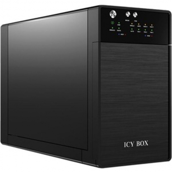 ICY BOX IB-3620U3 - eSATA, USB 3.0 Host Interface Extern - Schwarz - 2 x 3,5" Schacht - Aluminium, Kunststoff