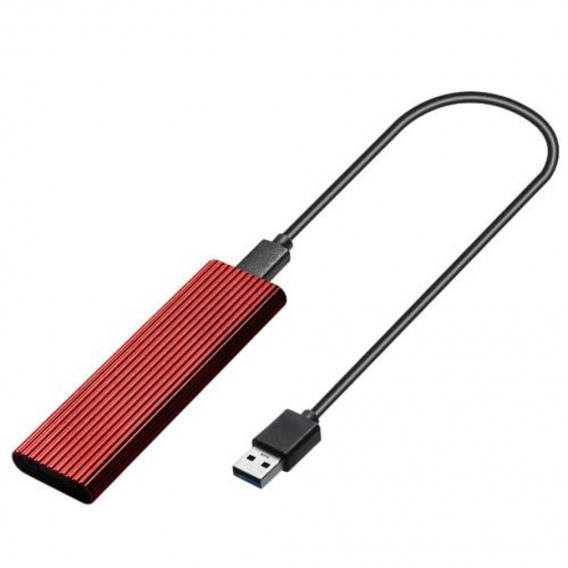 USB 3.0 Zu NGFF M.2 B Key SSD Externer Gehäusedeckel Adapter Rot+USB 3.0 Zu NGFF M.2 B Key SSD Externer Gehäusedeckel Adapter Bl