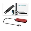 USB 3.0 Zu NGFF M.2 B Key SSD Externer Gehäusedeckel Adapter Rot+USB 3.0 Zu NGFF M.2 B Key SSD Externer Gehäusedeckel Adapter Bl