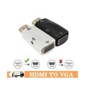 HDMI-zu-VGA-Adapter Plug-and-Play HDMI-kompatibel zu VGA für Desktop-Laptop-Computer PC Farbe Schwarz mit Aux-Kabel