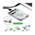 Externes Festplattengehäuse, SATA zu USB3.0 Transparenter tragbarer Festplattenadapter für HDD und SSD