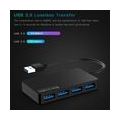 Pyzl Professioneller USB 3.0-Hub, Plug-and-Play, 4 Ports, Splitter-Expander, universelle Hochgeschwindigkeits-Datenübertragung, 