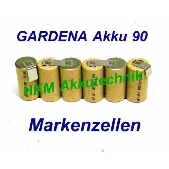 GARDENA Accu 90 Akku 7,2V 1,5 Ah NiCd  Markenzellen  für Original Lader