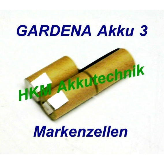 GARDENA Accu 3 Akku 3,6V 1,5 Ah NiCd Markenzellen  für Original Lader