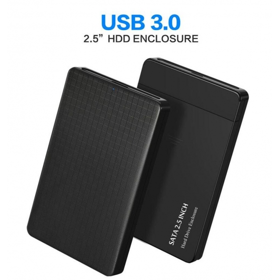 2,5 "USB 3.0 SATA HDD Box Festplattenlaufwerk Externes Festplattengehäuse Schwarzes Gehäuse