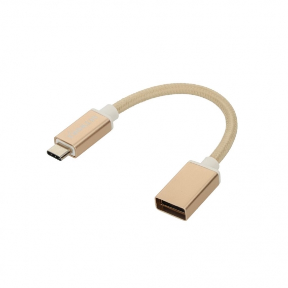 Networx Adapter USB-C auf USB 3.0 Kabel 18 cm gold - neu