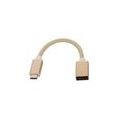 Networx Adapter USB-C auf USB 3.0 Kabel 18 cm gold - neu