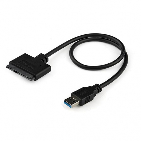 StarTech.com SATA zu USB Kabel mit UASP - USB 3.0 A - SATA 7+15 pin - Männlich/Weiblich - 0,5 m - Schwarz